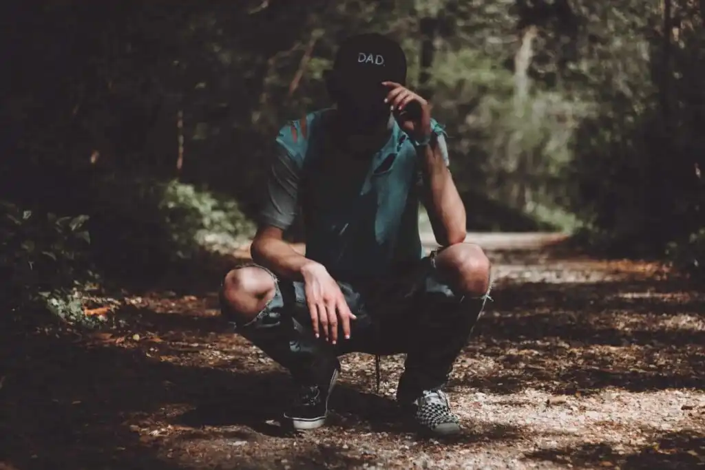 Man outside dealing with his mental health treatment